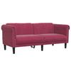 2 Piece Sofa Set in Burgundy Velvet