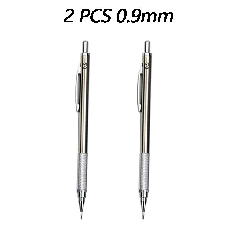 1/2/3 PCS Metal Drawing Pencils 0.3 0.5 0.7 mm HB Art Sketch Writing Mechanical Pencil Leads School Office Supplies Stationery