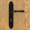 DEVON door handle with key plate 72mm BLACK
