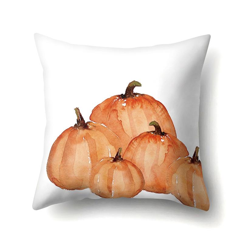 Thanksgiving Pillowcase Blessing Maple Leaf Pumpkin Sofa Cushion Cover Office Home Living Room Pillowcase