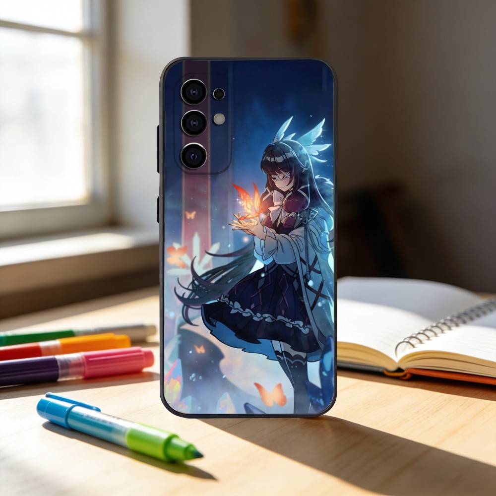 Genshin Impact Columbina Phone Case For Samsung S25,S24,S21,S22,S23,S30,Ultra,S20,Plus,Fe,Note,10,9,5G Black Cover