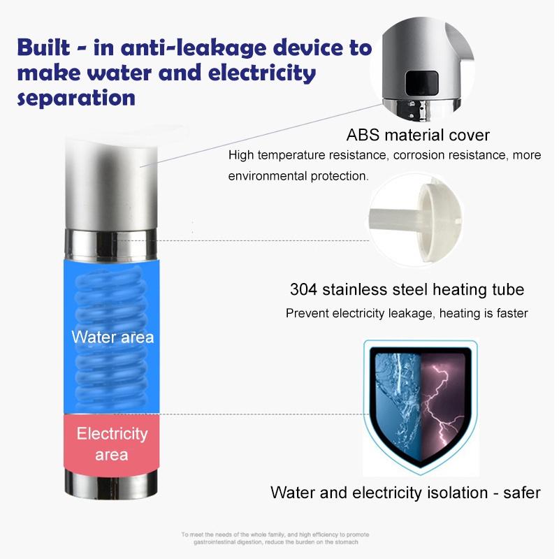 3000W 360° Rotatable Electric Instant Water Heater Tap Electric Hot/Cold Water Faucet Tankless Bathroom Kitchen Heating  Faucet