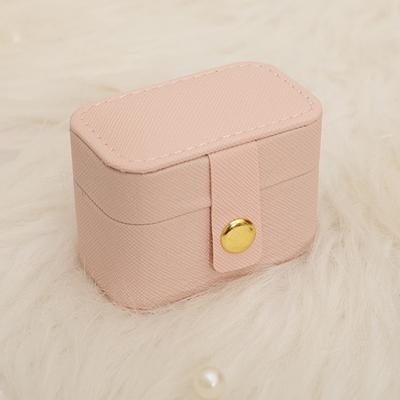 PU Leder Mädchen Tragbar Mini Schmuck Ohrringe Ohrstecker Schmuckkasten Organizer