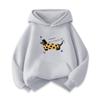 Warm Velvet Sausage Dog Print Hoodie for Middle School Students - Hot Selling