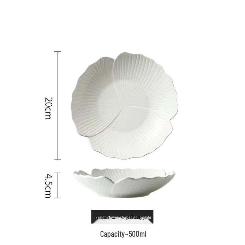Large White Creative Ceramic Soup and Salad Bowl
