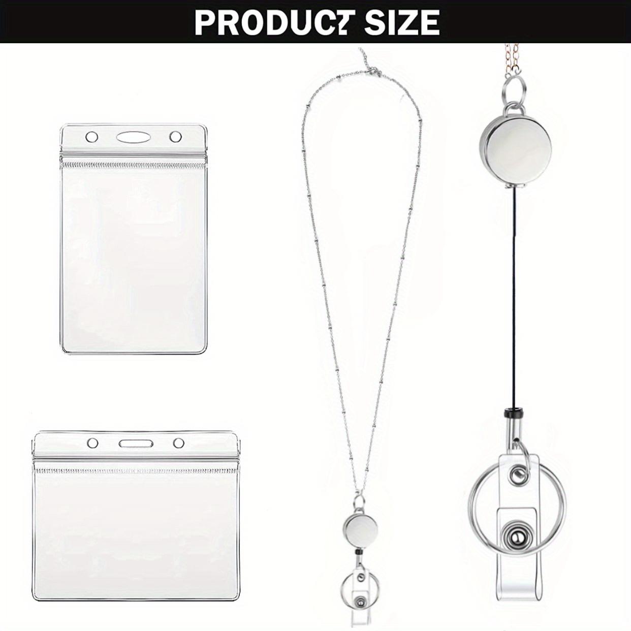 

New Ball Bead Necklace Retractable Work Document Lanyard Sweater Chain Key Strap Necklace