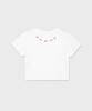 DIMANCHE Rose Embroidered T-Shirt (White)