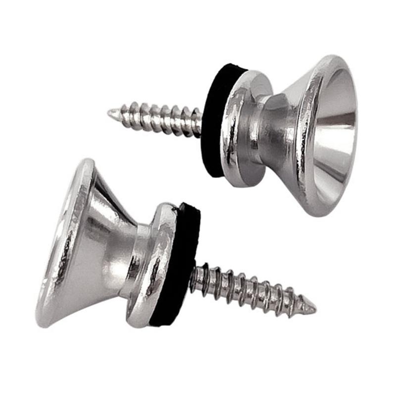 10 peças de travas de alça de guitarra de metal botões de alça de guitarra pino de trava de extremidade baixo elétrico guitarra segurança straplocks duradouros
