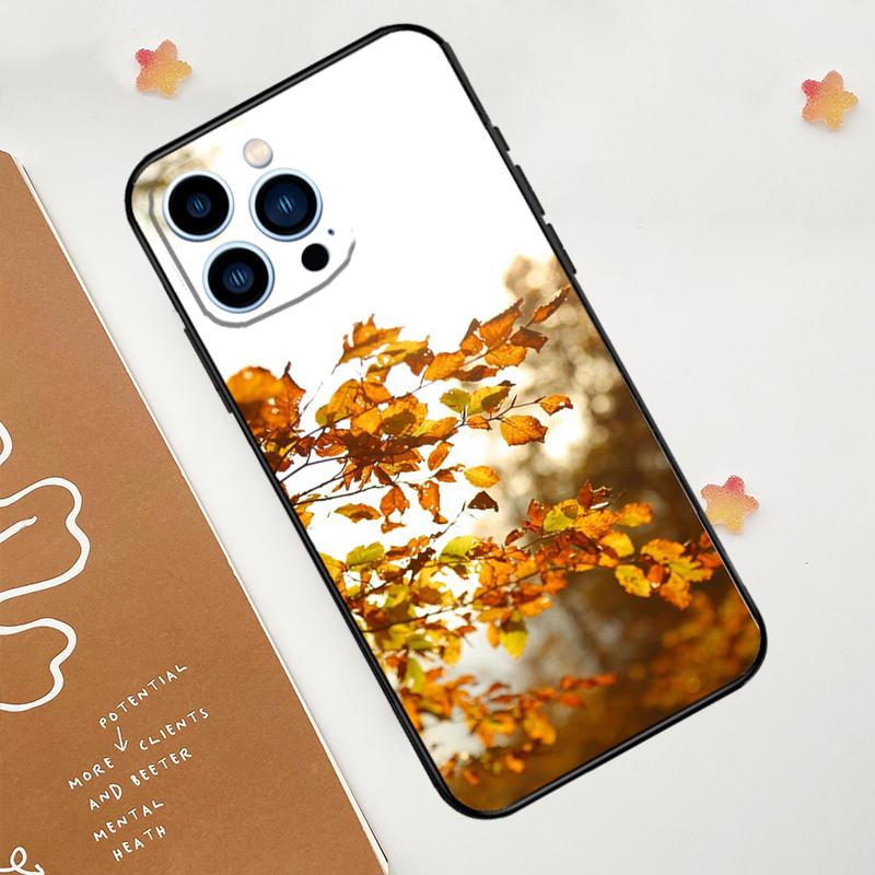 

Autumn Leaves Phone Case For iPhone 17 Pro Max 14 11 15 16 Pro Max 13 12 mini 16 Plus 16e 17 Air Funda iPhone 16Pro MAX