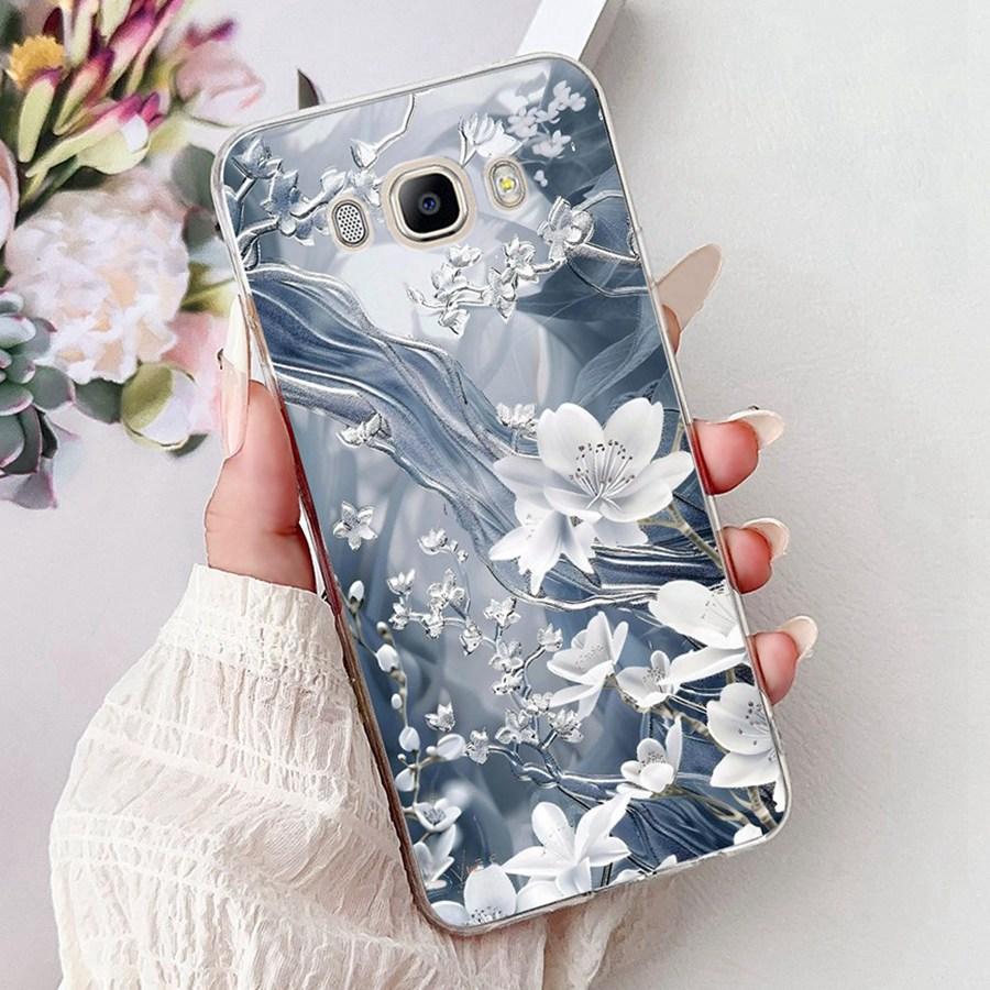 For Samsung J3 J5 J7 2016 Phone Case Back Cover Cute flower Painted TPU Cases For Samsung GalaxyJ5 2016 J510F Soft Fundas