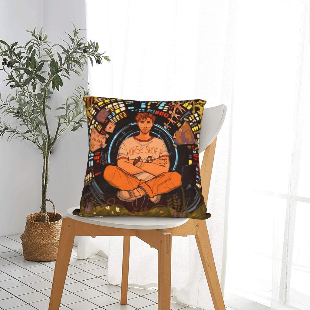 Project Hail Mary Square Pillow Case Ryland Grace Rockys Cushion Cover Vintage Zipper Decor Pillowcover for Car 18"x18"