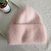 Women's Winter Hats Soft Knit Beanie Warm Rabbit Fur  Cute Solid Color Slouchy Cap Casual Outdoor Fashion Solid Adult Cover Head