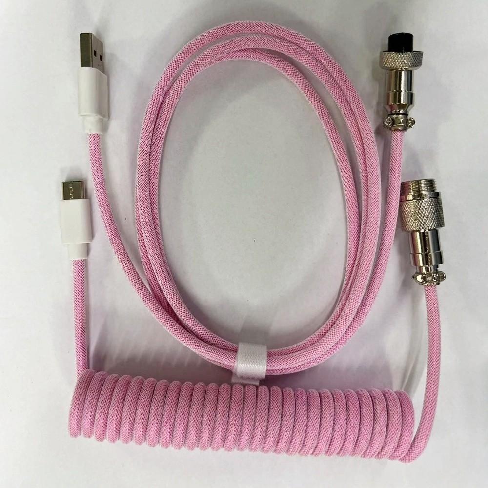 USB Port a Mechanical Keyboard Coiled Cable Mechanical Keyboard Coiling Cord  Computer Accessories
