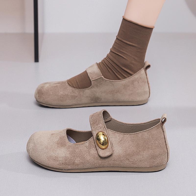 Women's Retro Mary Jane Shoes, Hidden Height, Soft Soles, Round Toe, Closed Heel, Spring/Autumn Style