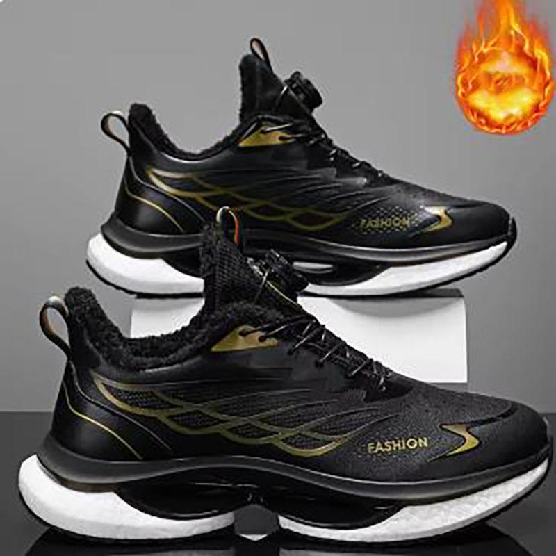 

Ботинки для мальчиков с подкладкой и утолщением, однотонные, средней высоты, теплые, пористые, нескользящие, повседневные, для спорта на открытом воздухе, с пуговицами и завитками 37