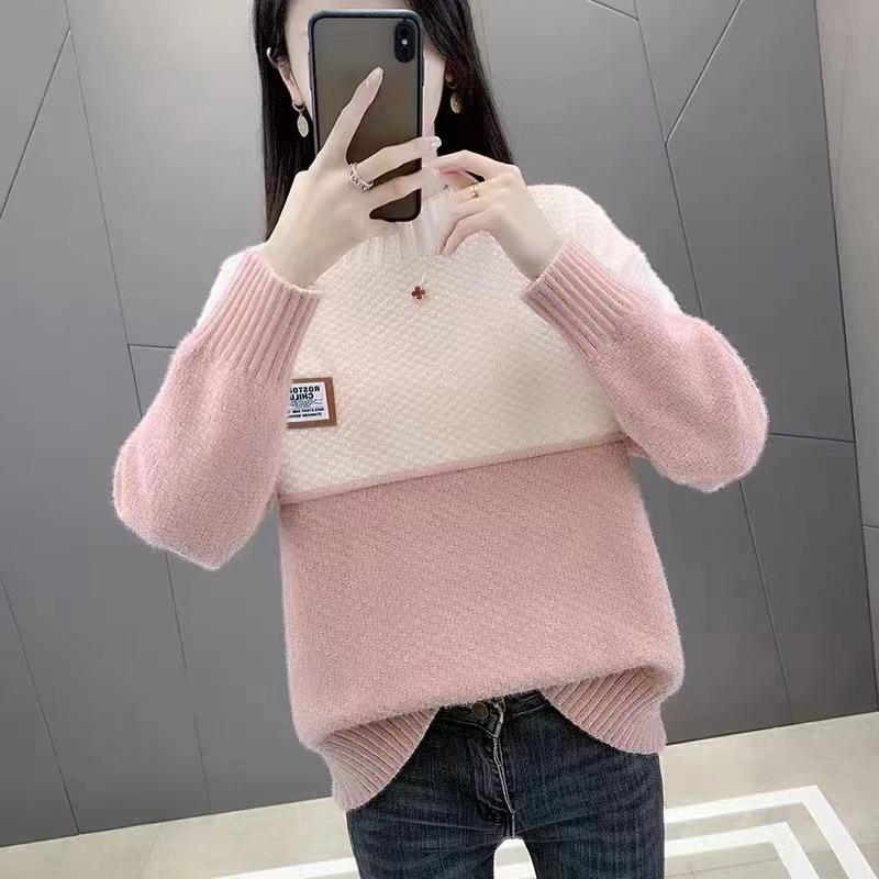 

Женский свитер из норкового велюра, свободная верхняя одежда, осень и зима, новая шенильная расцветка, базовая рубашка, внутренняя One Size