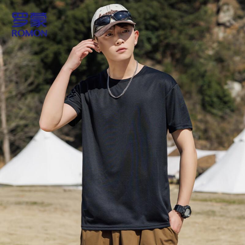 ROMON Men's Ice Silk Quick Dry Short Sleeve T-Shirt