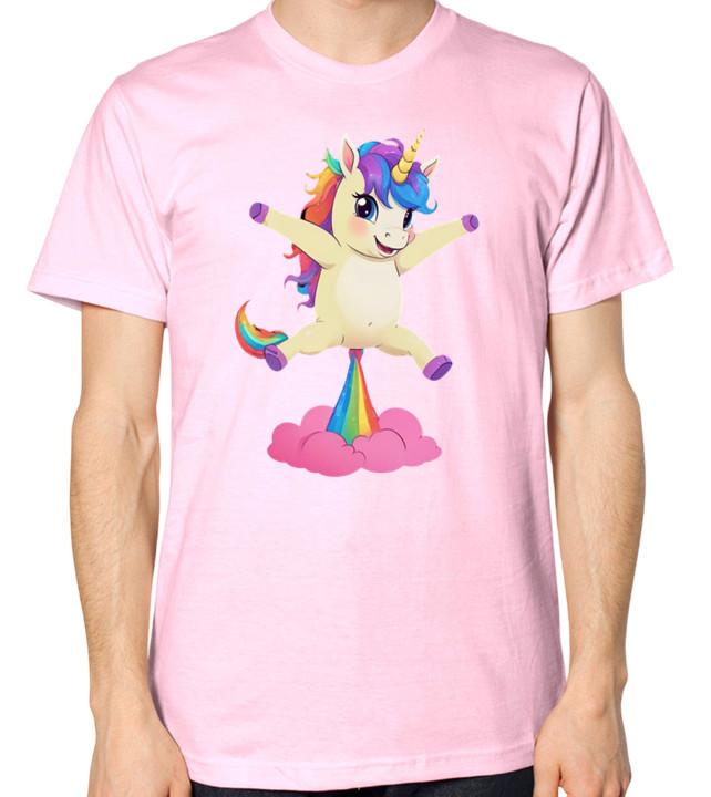

Unicorn Farting Rainbow T-Shirt Men Women Unisex Top XL