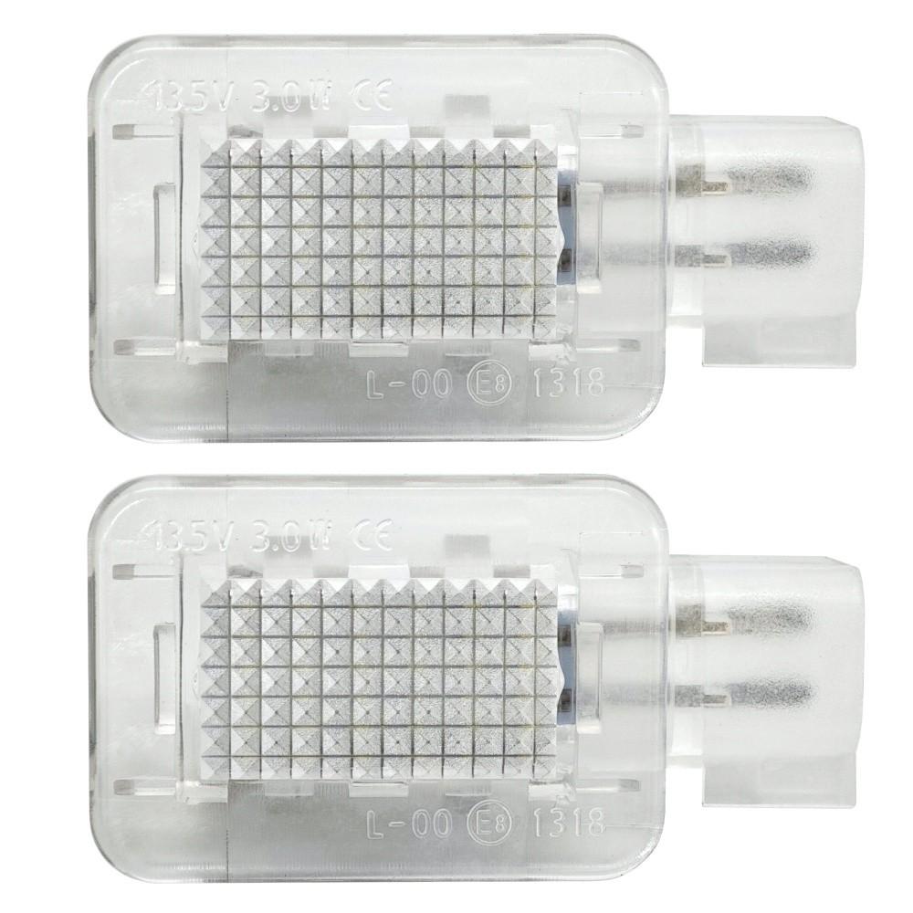 2 Pcs LED License Plate Lamps 550lm Compatible with Volvo C30, V70, XC70, XC90 12V Off-Road