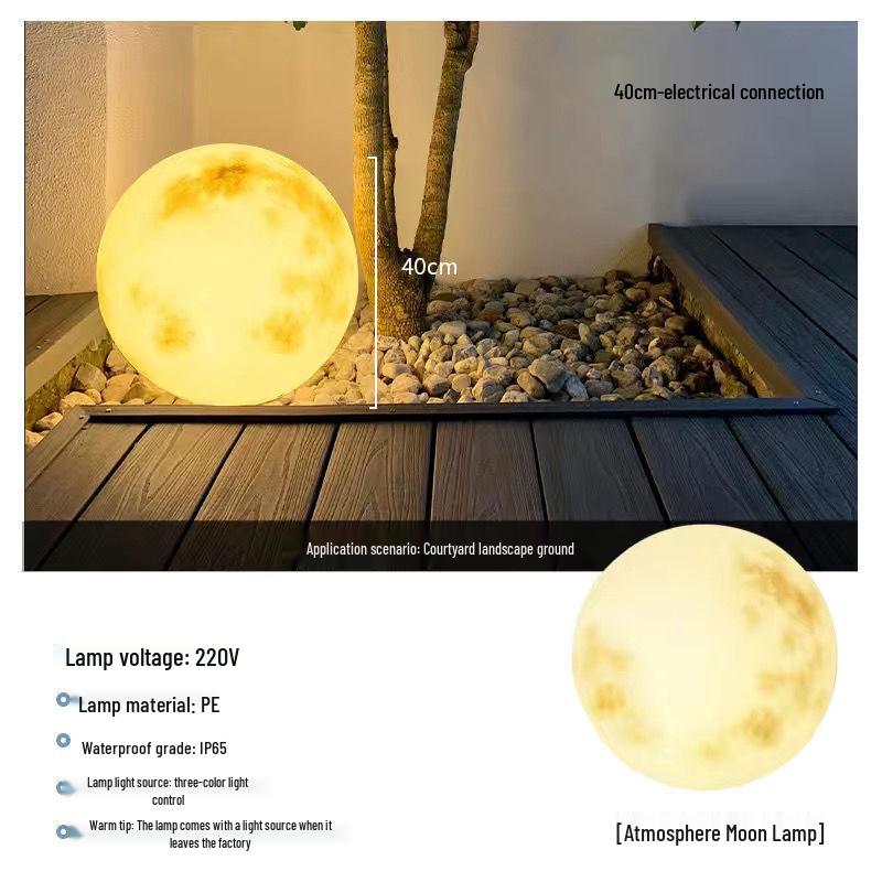 Solar-Powered Waterproof Moon Lamp for Garden, Lawn & Courtyard Decoration