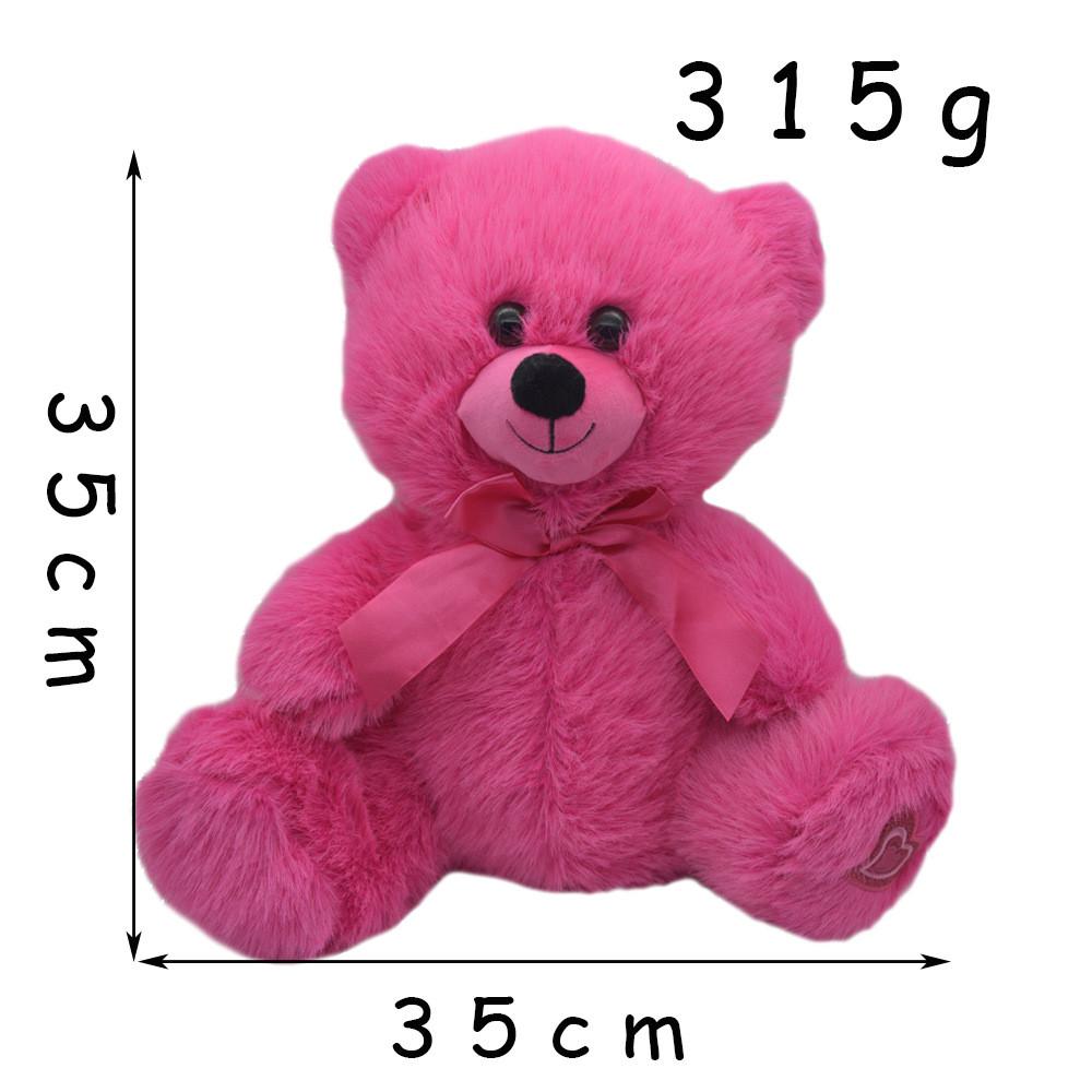 

Плюшевая игрушка мишка с бантом, мультяшная мягкая кукла, украшение комнаты, дивана, детский подарок розовый