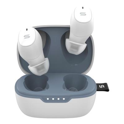 SOUL 20 True Wireless Bluetooth Earbuds with Long White S-MICRO Built-in Microphone, Lightweight, Compact, Playtime,