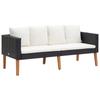 Day and Night - Day and Night 2-seater Garden Sofa with Black Synthetic Rattan Cushions