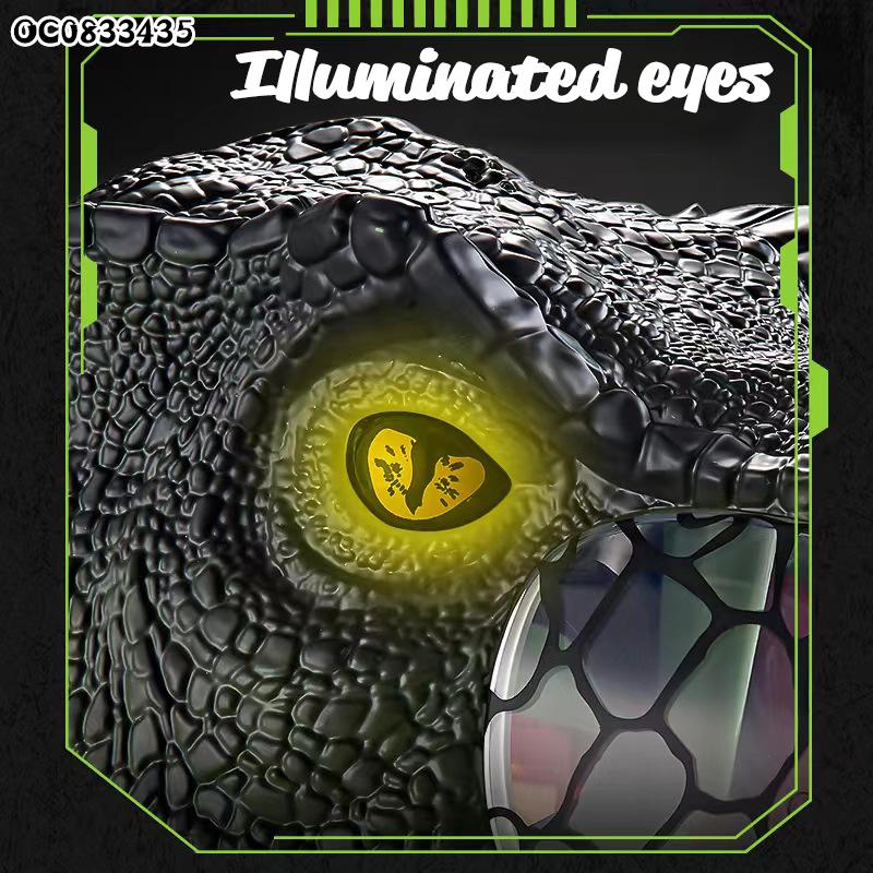 Jurassic Dinosaur Mask Voice Light Sound Effect Party Toy Role Playing Boys Girls Birthday Gift Adult Funny Outdoor Mask Gift