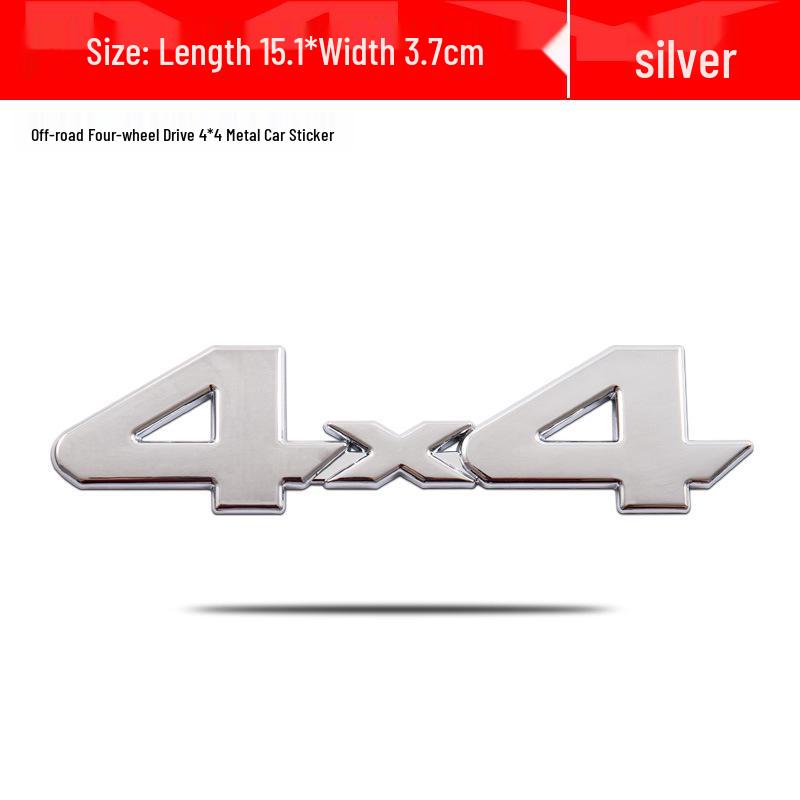 Off-road 4x4 Metal Car Sticker for Jeep Wrangler Compass - 3D Four-wheel Drive Modified Rear Emblem