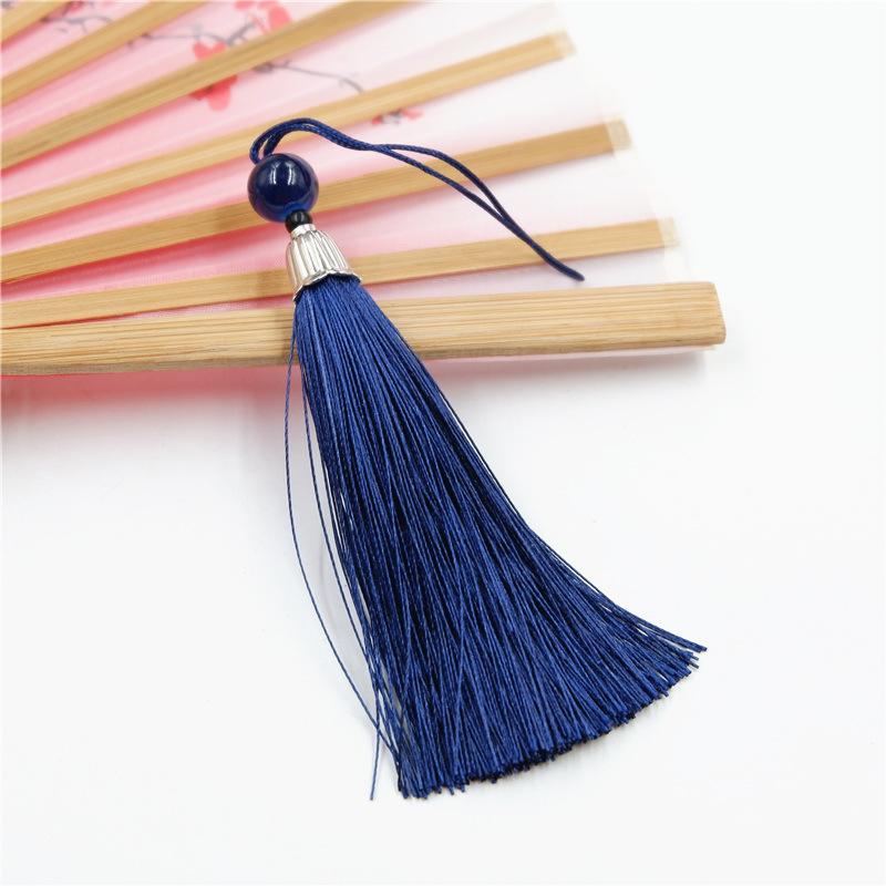 Material Antic DIY Lung cu Franjuri pentru Urechi, Mare, Pandantiv Nod Chinezesc, Articol de Păr, Accesorii Bijuterii Agățate pentru Urechi din Mătase de Gheață