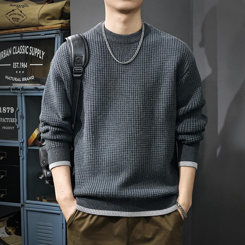 2025 Retro American Style Pineapple Pattern Men s Knitwear Jacket 2XL for 170-190 lbs