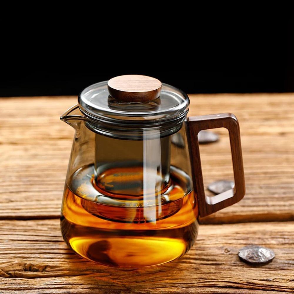 Thickened Glass Tea Separation Teapot High Temperature Resistant Kung Fu Tea Set  Office Teapot