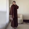 2025 Summer Middle East Long Sleeve Dress with Headscarf: Casual, Versatile & Fashionable
