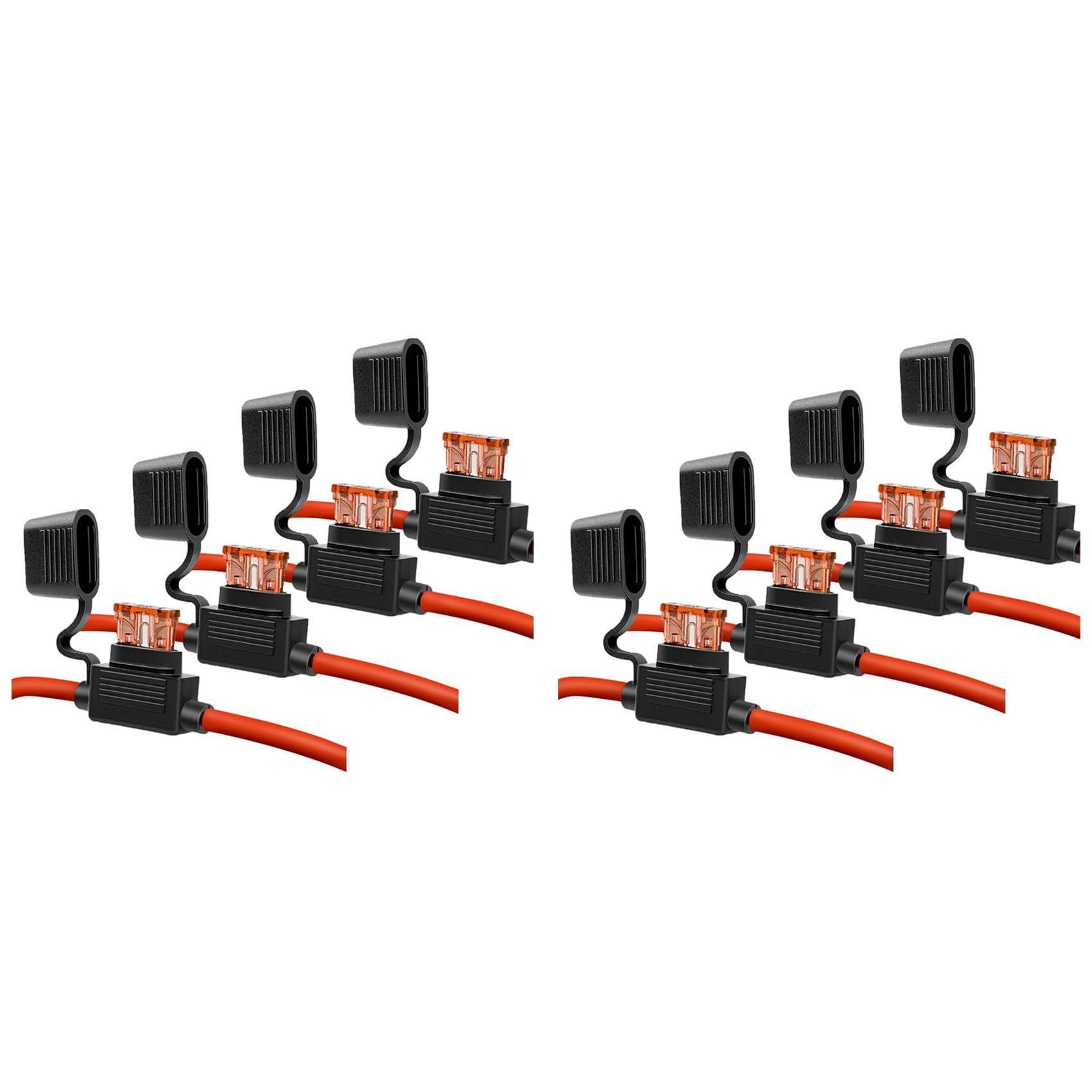 

Держатель предохранителя Kidonn 10 калибра - держатель встроенного предохранителя 10 AWG с предохранителем ATC 40 AMP Blade (Пакет из 8) Держатель предохранителя для модернизации автомобиля