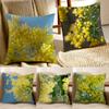 Beautiful Spring Prints Acacia Pycnantha Cushion Cover Pillowcase Antidustmite Living Room Sofa Decor Cushion Room