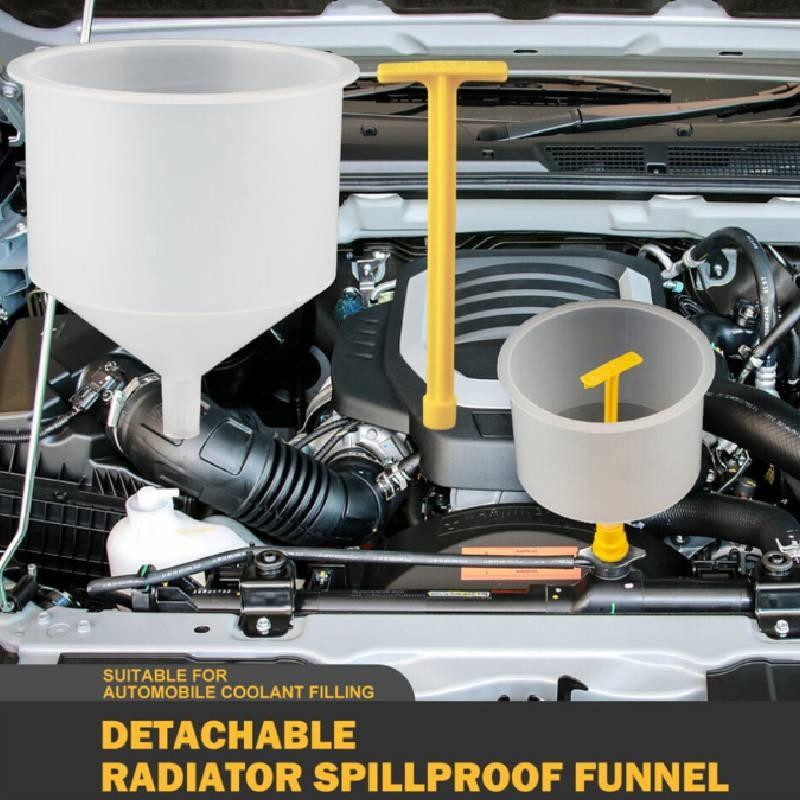 Free Spill Funnel With Accessory Kit Radiator Cooling Coolant Filling Tool Car