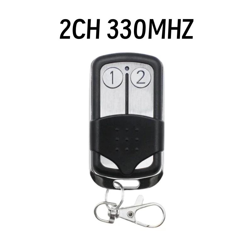 433MHz 330MHZ Metal Push Button Remote Control RF Wireless Duplicator Key Controller For 8 DIP Switch Auto Gate