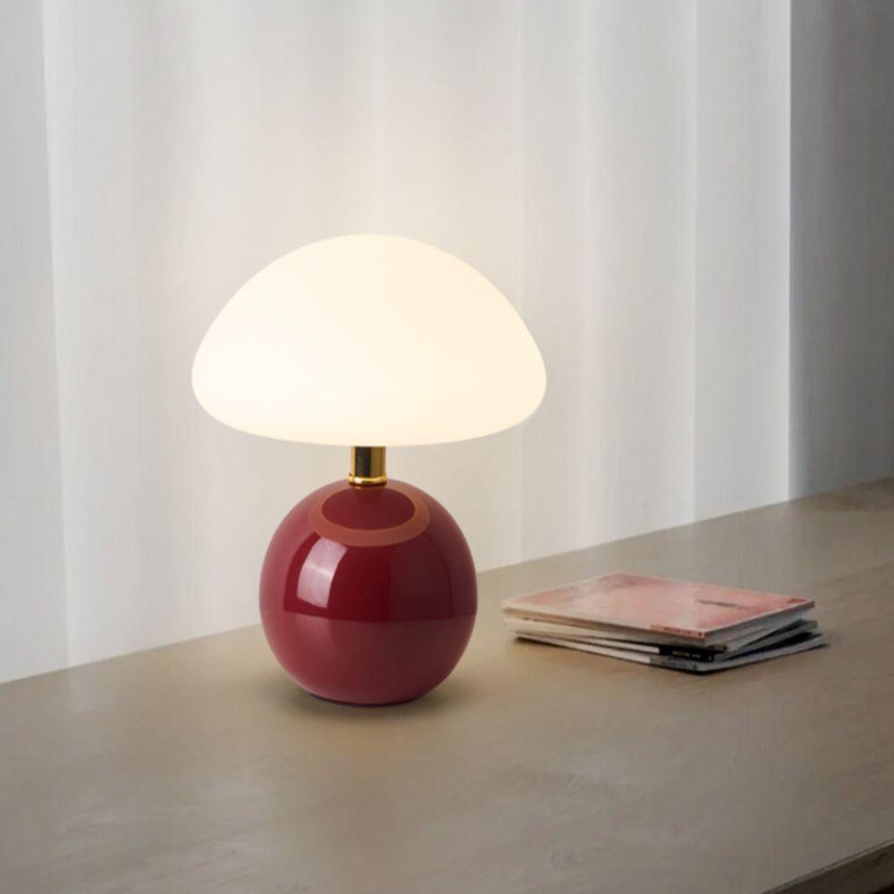 Tri Color Dimming Table Lamp USB Plug Atmosphere Light Creative Mushroom Bedside Lamp  Living Room