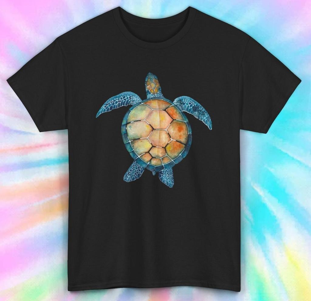 Sea Turtle T-Shirt | Watercolor Turtle Graphic Tee | S-4xl
