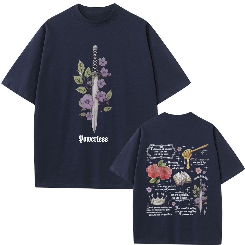 Machtloses Bücherwurm Grafik T-Shirt Kai Azer Ich Liebe Dich Ro Unisex Zitate T-Shirts Unisex Damenbekleidung Mode Y2k Ästhetik T-Shirts