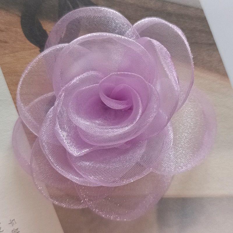 Korean Style 15-Piece Gauze Snow Fabric Flowers for DIY Clothing, Hair Clips, Jewelry Accessories