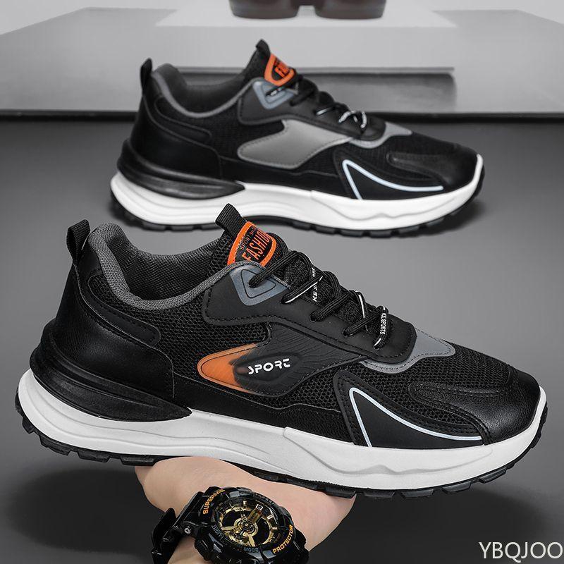 Simple Comfortable Sports Shoes Men Spring Summer Breathable Mesh Sneakers Casual Anti Slip Soft Soled Running Shoes