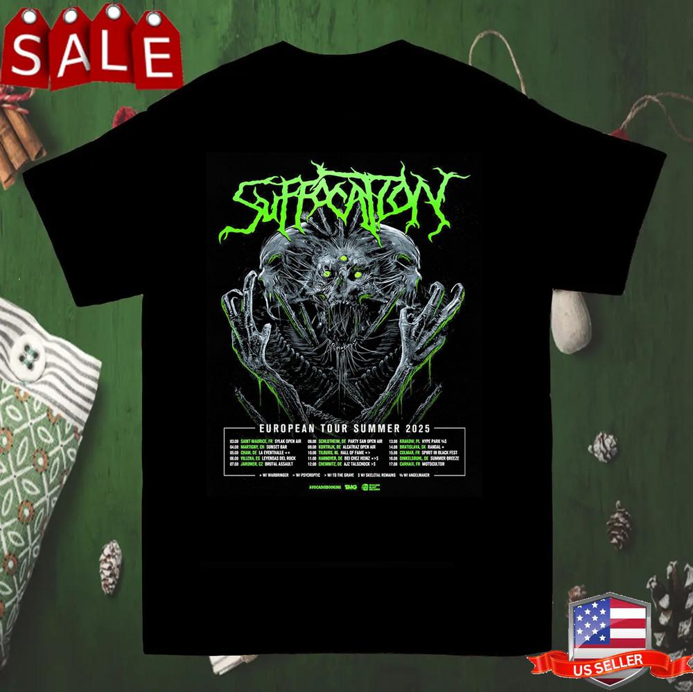 Suffocation Band European summer festival tour Cotton T Shirt Full Size S-5XL Unisex T-Shirt XXXXL
