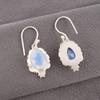 Milky Opal Gemstone 925 Sterling Silver Jewelry Handmade Stylish Earrings 1.6" EE-163-21