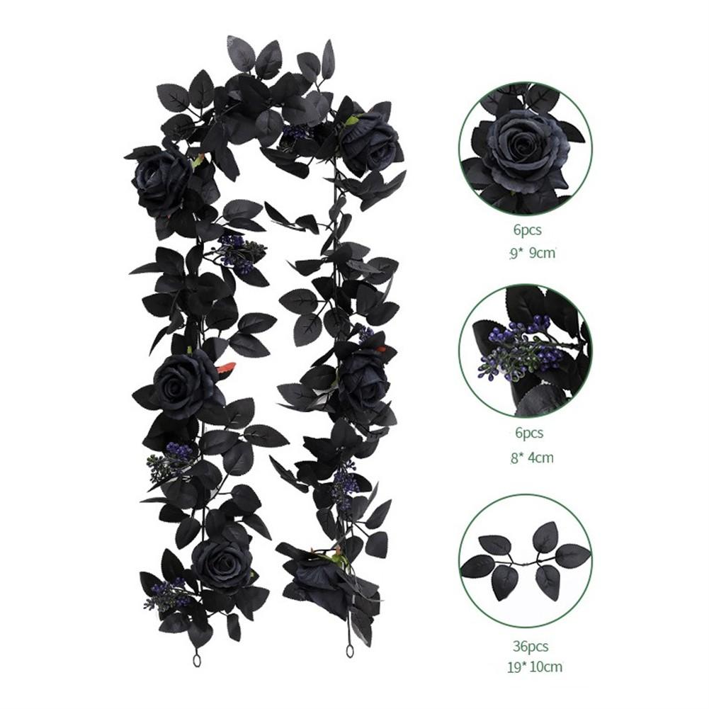 Realistic And Natural Look Artificial Flowers Fake Roses Halloween Garland