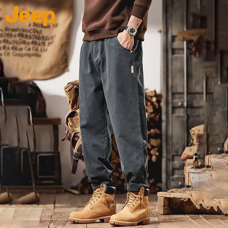 JEEP Men's Loose Straight Workwear Casual Pants