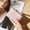 Baellerry New N8381 Women's Short Wallets Trendy Versatile Multi-card Small Coin Purse High-end PU Zipper Change Bag with Lanyard Color Matching Purse