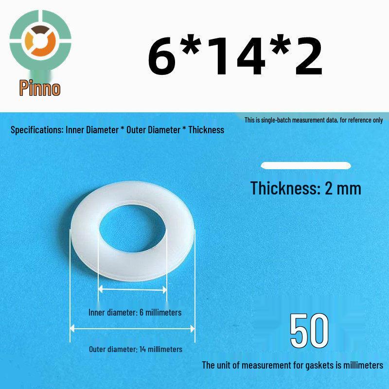 Thickened Nylon Plastic Flat Washer: Hard Plastic Gasket M2-M16
