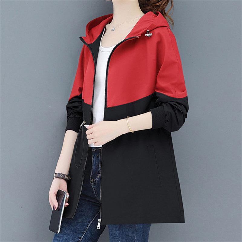 New Spring Autumn Trench Coat Women Clothes Slim Long-Sleeved Short Windbreaker Casual Outwear Female Tops Lining