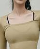 Debiweeo Even Square Neck T-Shirt Devi-T0101-Mustard